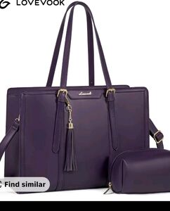 Lovevook Purple Tote Bag Set